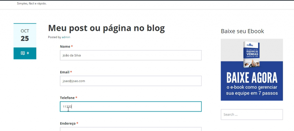 formulário meets