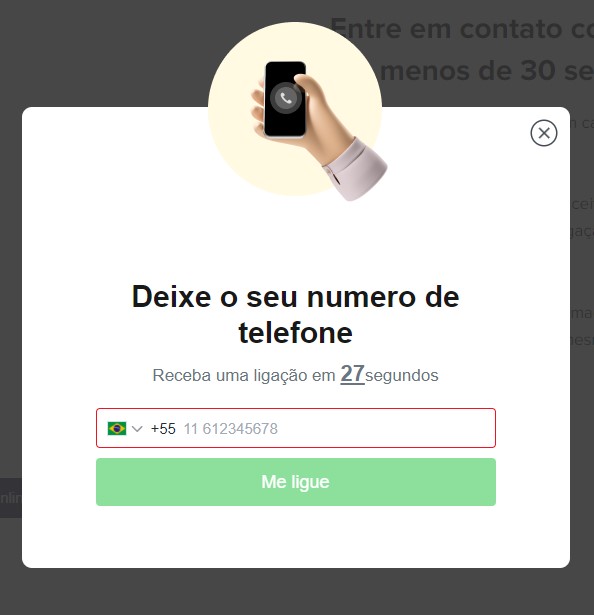 Contato através do Jivochat. Meets. Vender